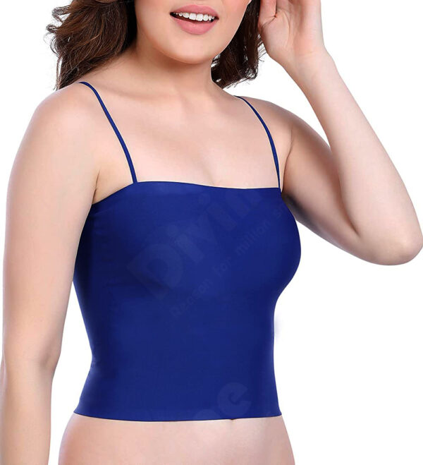 Seamless Camisole Cum Crop Top Bra with Piping Straps - Image 13